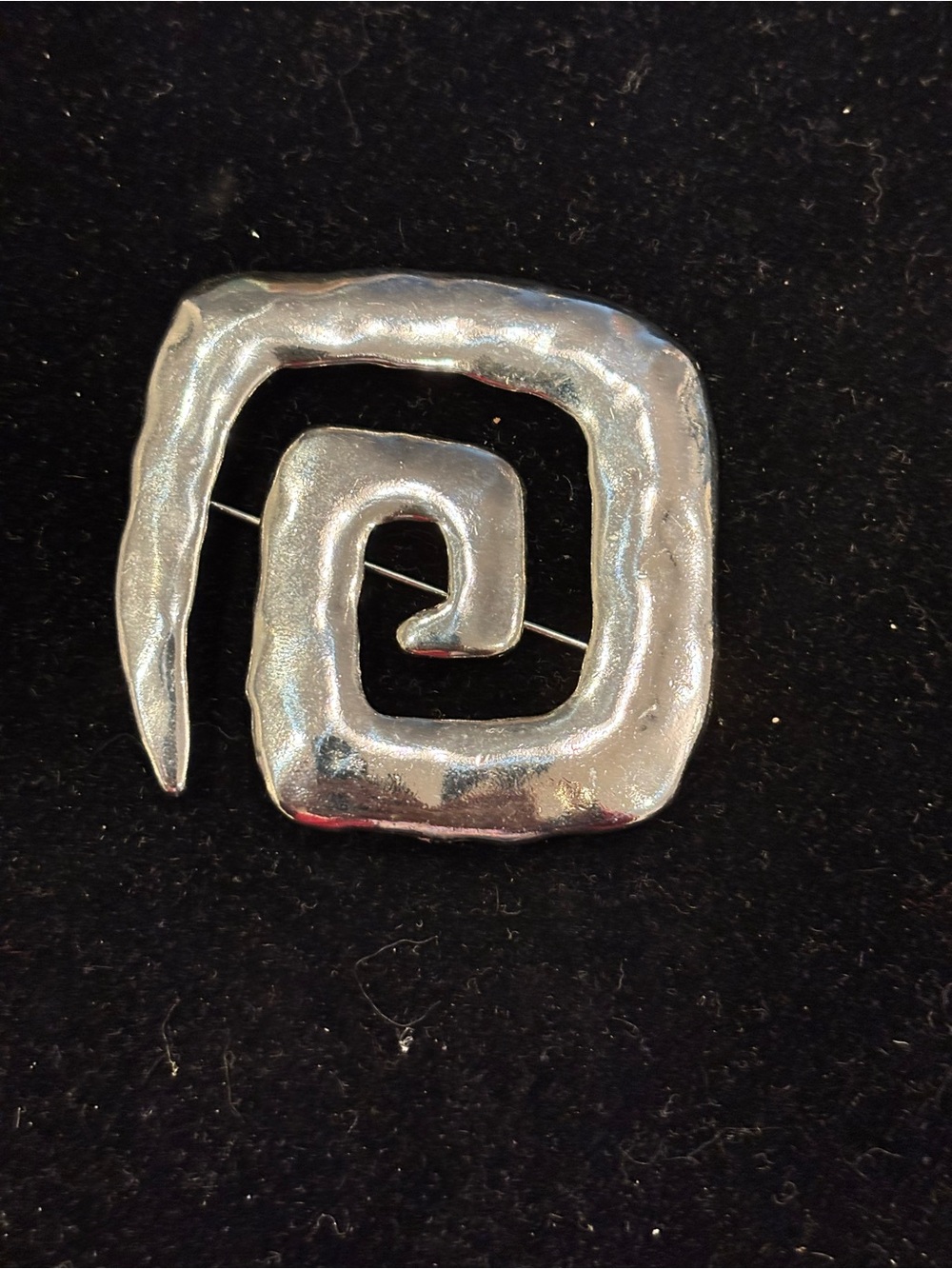JJ Jonette Modern Silver Spiral Brooch - Women Jewelry